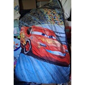 Jay Franko Disney Pixar Cars Lightning McQueen Slumber Sleeping Bag w Backpack